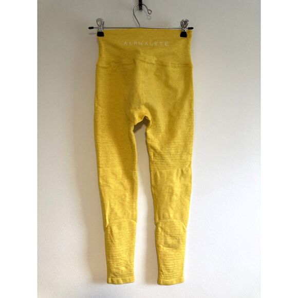 Alphalete Revival RG Golden Yellow Leggings Size M NWOT - Picture 5 of 6
